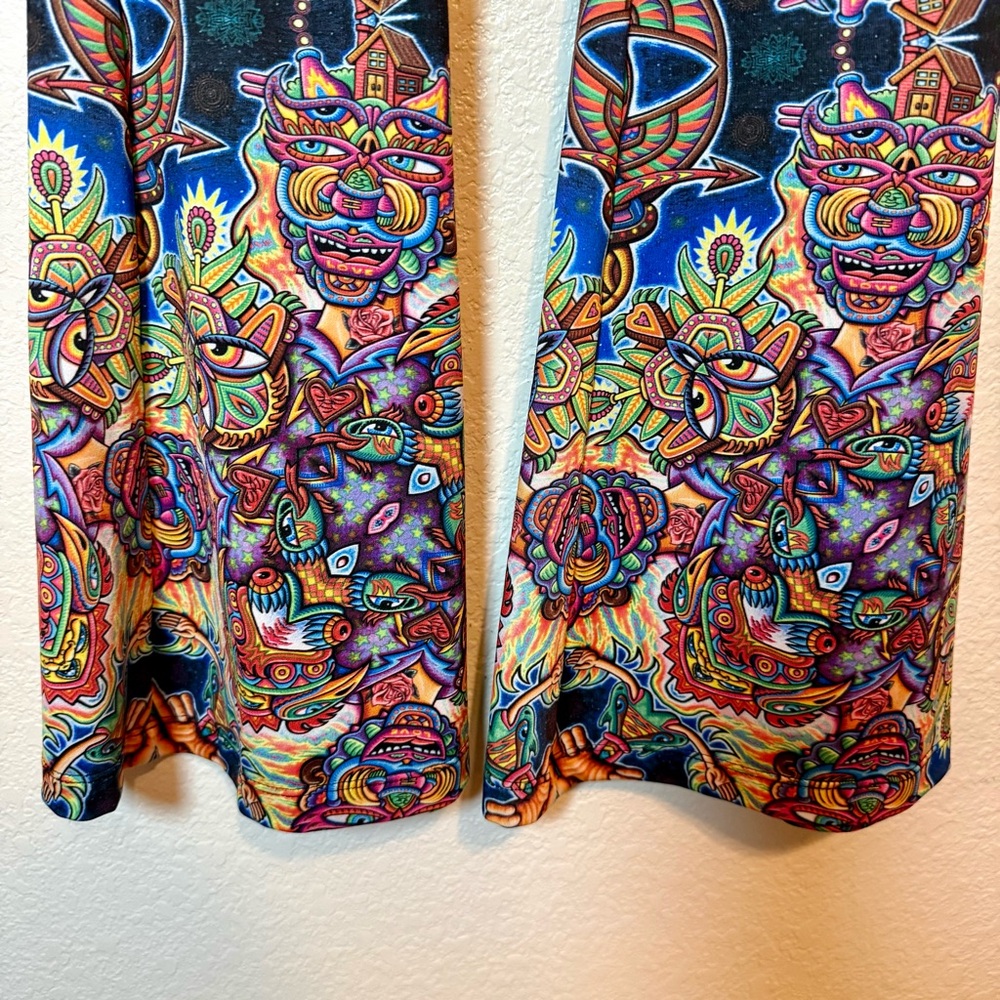 Colorful Patterned Boot Cut Flare Pants - Picture 9 of 11